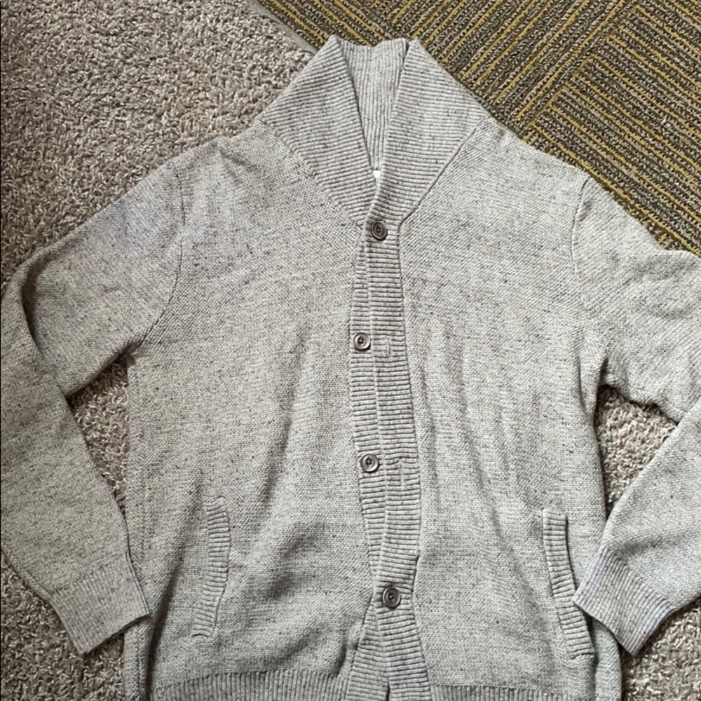 Gray Goodfellow Men’s Cardigan Sweater, L